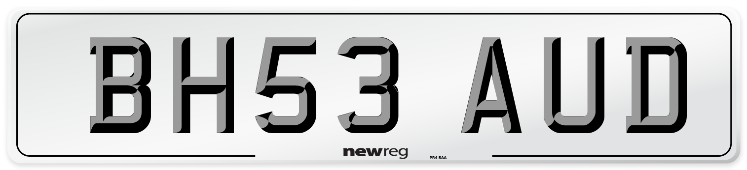 BH53 AUD Number Plate from New Reg